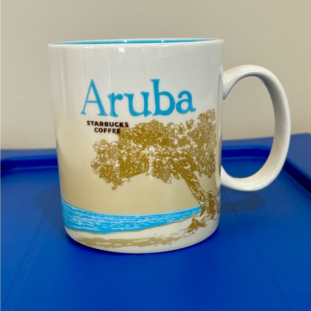 Starbucks ARUBA Global Icon Collector 16oz Coffee Mug Rare Travel